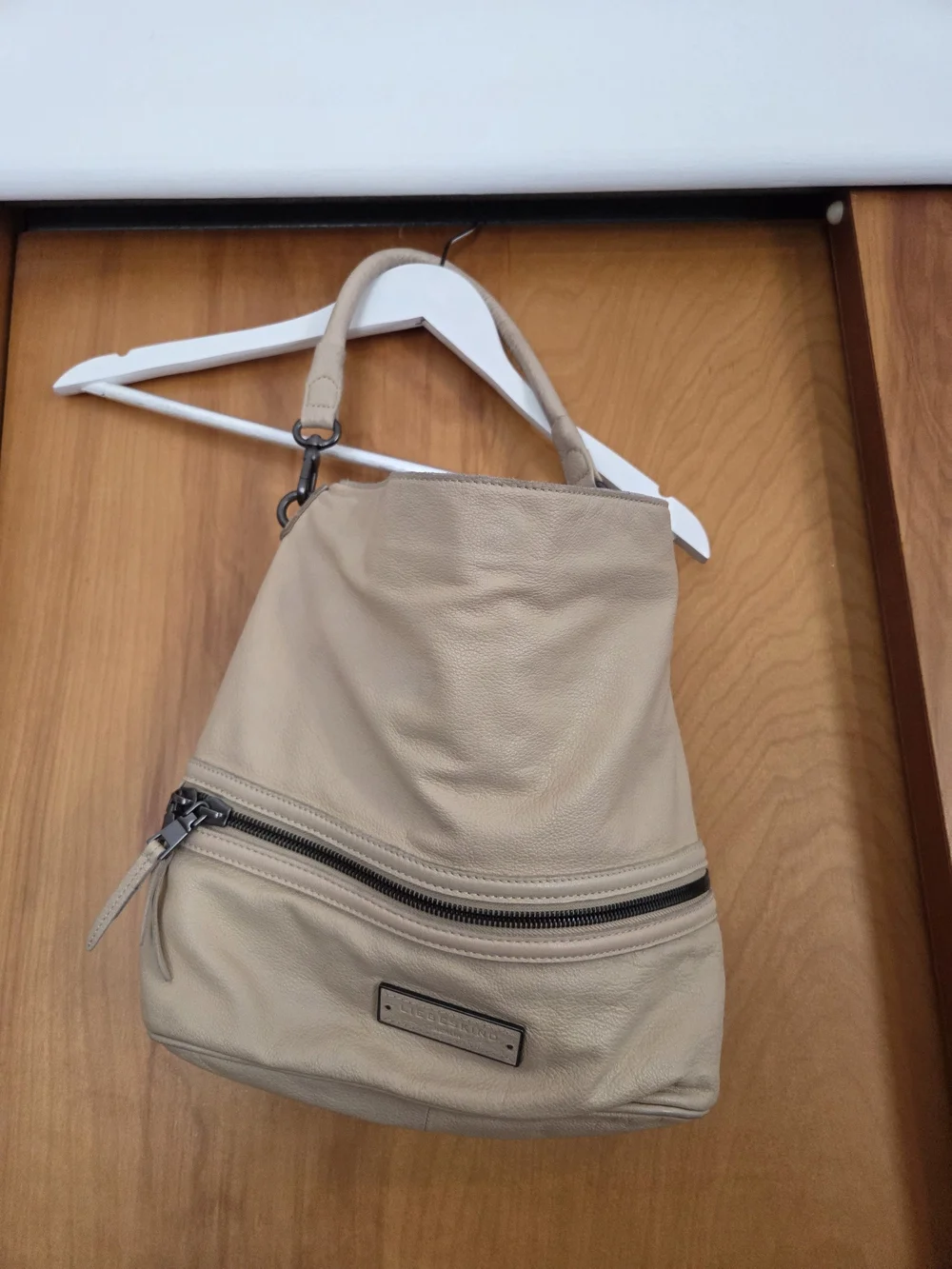 Liebeskind Leather Shoulder Bag with Front Zip